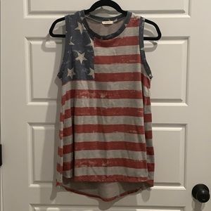 American flag tank top